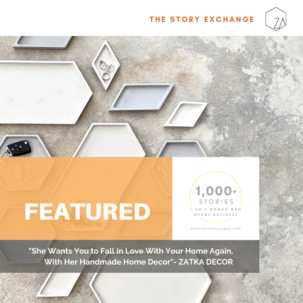 Zatka home Decor featured on The Story Exchange, image of best seller trays