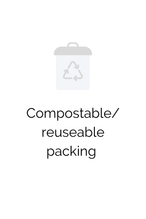 compostable/reuseable packaging, image of bin with recycle logo